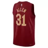 Cleveland Cavaliers Jarrett Allen #31 22/23 Swingman Jersey Wine for men - Association Edition - uafactory