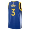 Men's Golden State Warriors Jordan Poole #3 Royal Retro Jersey 2022/23 - Icon Edition - uafactory