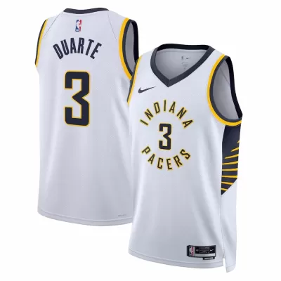 Indiana Pacers Chris Duarte #3 2022/23 Swingman Jersey White for men - Association Edition - uafactory