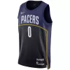 Indiana Pacers Tyrese Haliburton #0 2022/23 Swingman Jersey Navy for men - City Edition - uafactory