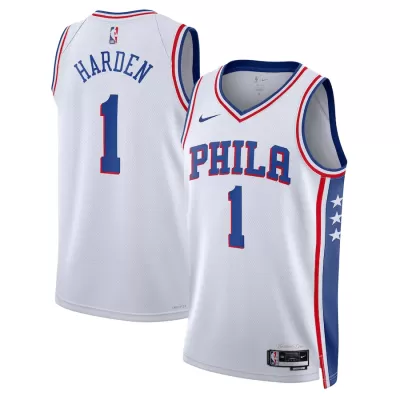 Philadelphia 76ers James Harden #1 22/23 Swingman Jersey White for men - Association Edition - uafactory