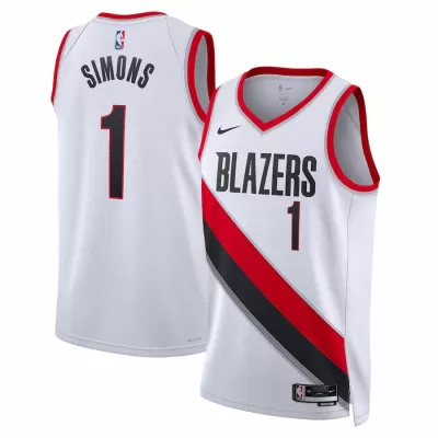 Portland Trail Blazers Anfernee Simons #1 22/23 Swingman Jersey White for men - Association Edition - uafactory