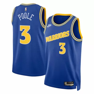 Men's Golden State Warriors Jordan Poole #3 Royal Retro Jersey 2022/23 - Classic Edition - uafactory