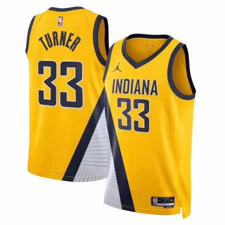 Indiana Pacers Myles Turner #33 2022/23 Swingman Jersey Yellow for men - Statement Edition - uafactory