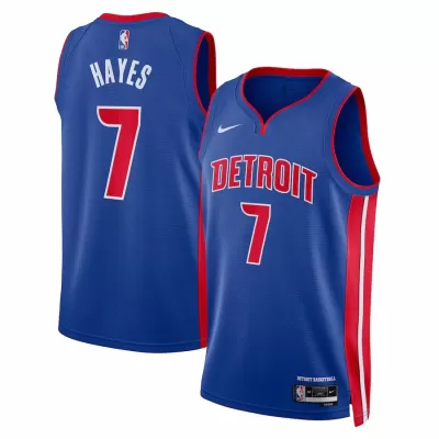 Detroit Pistons Killian Hayes #7 2022/23 Swingman Jersey Blue for men - Association Edition - uafactory