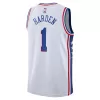 Philadelphia 76ers James Harden #1 22/23 Swingman Jersey White for men - Association Edition - uafactory