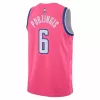 Washington Wizards Kristaps Porzingis #6 2022/23 Swingman Jersey Pink for men - City Edition - uafactory