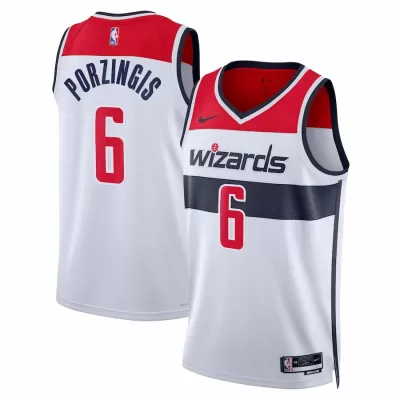 Washington Wizards Kristaps Porzingis #6 2022/23 Swingman Jersey White for men - Association Edition - uafactory