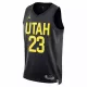 Utah Jazz Lauri Markkanen #23 2022/23 Swingman Jersey Black for men - Statement Edition - uafactory