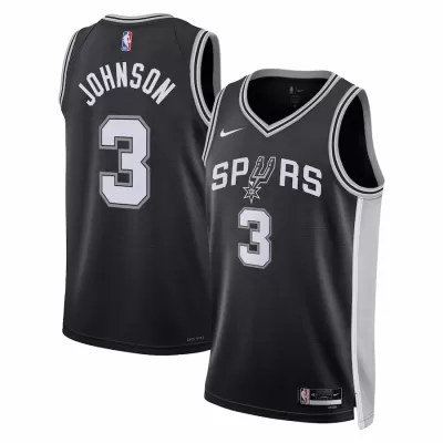 San Antonio Spurs Keldon Johnson #3 2022/23 Swingman Jersey Black for men - Association Edition - uafactory