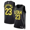 Utah Jazz Lauri Markkanen #23 2022/23 Swingman Jersey Black for men - Statement Edition - uafactory