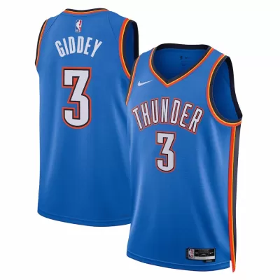 Oklahoma City Thunder Josh Giddey #3 2022/23 Swingman Jersey Blue for men - Association Edition - uafactory