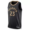 Toronto Raptors Fred VanVleet #23 2022/23 Swingman Jersey Black for men - City Edition - uafactory