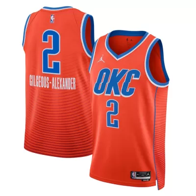 Oklahoma City Thunder Shai Gilgeous-Alexander #2 2022/23 Swingman Jersey Orange for men - Statement Edition - uafactory