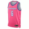 Washington Wizards Kristaps Porzingis #6 2022/23 Swingman Jersey Pink for men - City Edition - uafactory