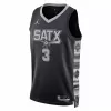 San Antonio Spurs Keldon Johnson #3 2022/23 Swingman Jersey Black for men - Statement Edition - uafactory