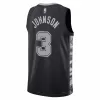 San Antonio Spurs Keldon Johnson #3 2022/23 Swingman Jersey Black for men - Statement Edition - uafactory