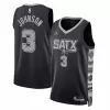 San Antonio Spurs Keldon Johnson #3 2022/23 Swingman Jersey Black for men - Statement Edition - uafactory