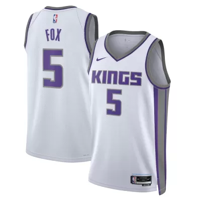 Sacramento Kings De'Aaron Fox #5 22/23 Swingman Jersey White for men - Association Edition - uafactory