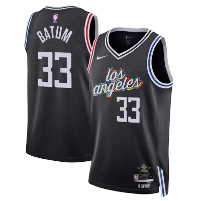 Los Angeles Clippers Nicolas Batum #33 2022/23 Swingman Jersey Black for men - City Edition - uafactory