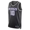 Sacramento Kings Domantas Sabonis #10 2022/23 Swingman Jersey Black for men - Statement Edition - uafactory