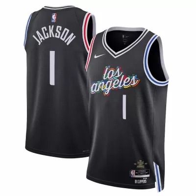 Los Angeles Clippers Reggie Jackson #1 2022/23 Swingman Jersey Black for men - City Edition - uafactory