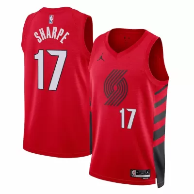 Portland Trail Blazers Shaedon Sharpe #17 2022/23 Swingman Jersey Red for men - Statement Edition - uafactory