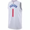 Los Angeles Clippers Reggie Jackson #1 2022/23 Swingman Jersey White for men - Association Edition - uafactory