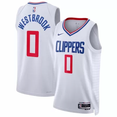 Los Angeles Clippers Russell Westbrook #0 2022/23 Swingman Jersey White for men - Association Edition - uafactory