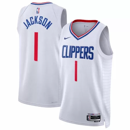 Los Angeles Clippers Reggie Jackson #1 2022/23 Swingman Jersey White for men - Association Edition - uafactory