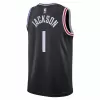 Los Angeles Clippers Reggie Jackson #1 2022/23 Swingman Jersey Black for men - City Edition - uafactory