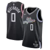 Los Angeles Clippers Russell Westbrook #0 2022/23 Swingman Jersey Black for men - City Edition - uafactory