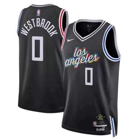 Los Angeles Clippers Russell Westbrook #0 2022/23 Swingman Jersey Black for men - City Edition - uafactory