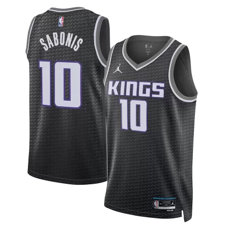 Sacramento Kings Domantas Sabonis #10 2022/23 Swingman Jersey Black for men - Statement Edition - uafactory