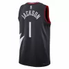 Los Angeles Clippers Reggie Jackson #1 2022/23 Swingman Jersey Black for men - Statement Edition - uafactory