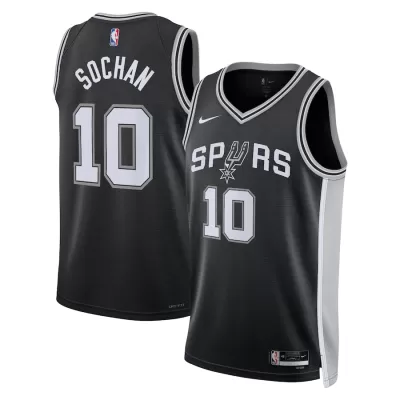 San Antonio Spurs Jeremy Sochan #10 2022/23 Swingman Jersey Black for men - Association Edition - uafactory