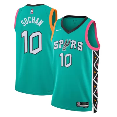 San Antonio Spurs Jeremy Sochan #10 2022/23 Swingman Jersey Green for men - City Edition - uafactory