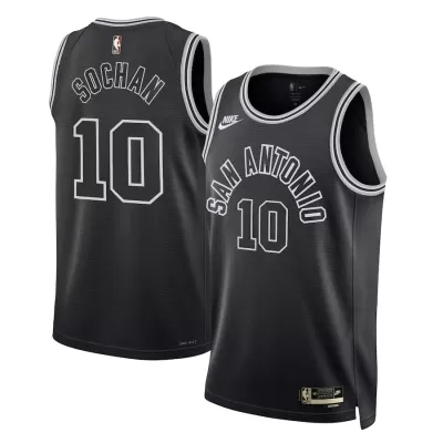 San Antonio Spurs Jeremy Sochan #10 2022/23 Swingman Jersey Black for men - Classic Edition - uafactory