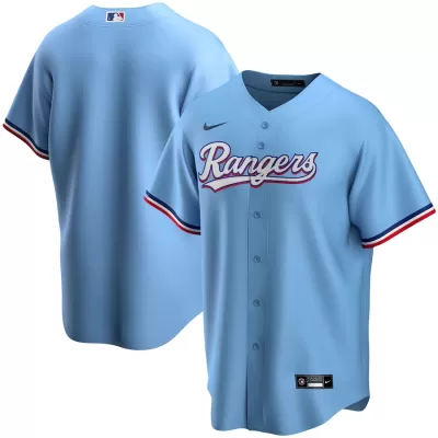 Men Texas Rangers Light Blue Alternate MLB Jersey - uafactory