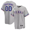 Men Texas Rangers Gray Custom MLB Jersey - uafactory