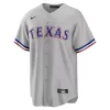 Men Texas Rangers Gray Custom MLB Jersey - uafactory