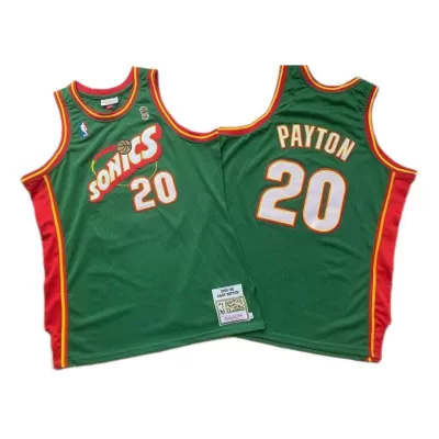 Men's Seattle SuperSonics Gary Payton #20 Green Retro Jersey 1995/96 - uafactory