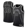 Men's San Antonio Spurs Jeremy Sochan #10 Black Retro Jersey 2022/23 - Classic Edition - uafactory