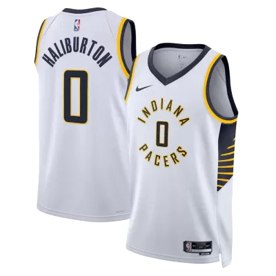 Indiana Pacers Tyrese Haliburton #0 2022/23 Swingman Jersey White for men - Association Edition - uafactory