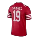 Men San Francisco 49ers SAMUEL #19 Red Game Jersey - uafactory