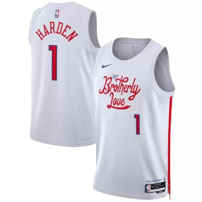 Philadelphia 76ers James Harden #1 2022/23 Swingman Jersey White for men - Statement Edition - uafactory