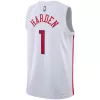 Philadelphia 76ers James Harden #1 2022/23 Swingman Jersey White for men - Statement Edition - uafactory