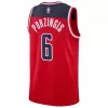 Washington Wizards Kristaps Porzingis #6 2022/23 Swingman Jersey Red for men - Association Edition - uafactory