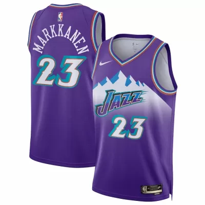 Men's Utah Jazz Lauri Markkanen #23 Purple Retro Jersey 2022/23 - Classic Edition - uafactory