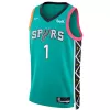 San Antonio Spurs Victor Wembanyama #1 2022/23 Swingman Jersey Green for men - uafactory